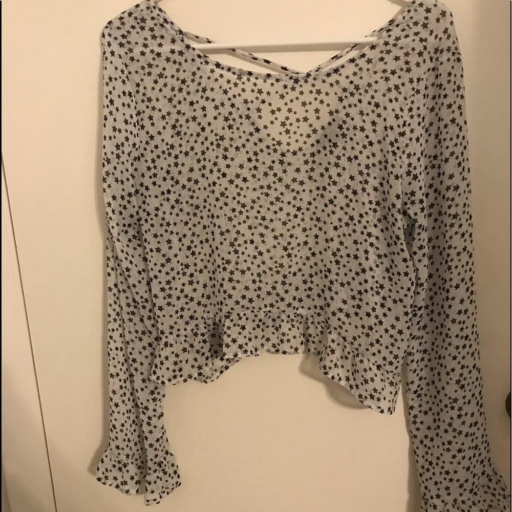 Target star long sleeve crop top